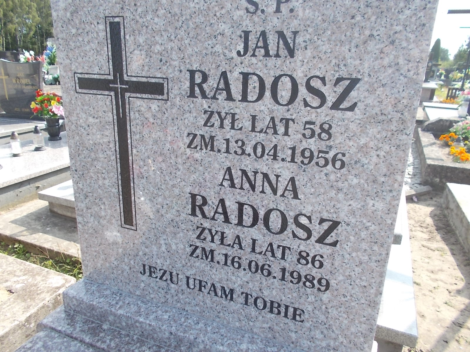 Anna Radosz  Dąbrowa Zielona - Grobonet - Wyszukiwarka osób pochowanych